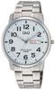 Citizen Analog Date Day of the Week Metal White Q&Q Men's Watch, Waterproof, Display, Display, Band, W474-204,