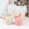 Handmade Molds Rabbit Shape Candle Silicone Mold Easter Cake Chocolate Mold Cute Blood Drawing Silicone Molds Accessories Tools