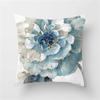 Home Decor Car Bedding Throw Pillow Blue Floral Print Sofa Pillow Cover Cushion Cover