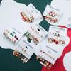 Color Fashion Lovely Bell Snowflake Christmas Earrings Holiday Earrings Girl