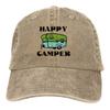 Camper Camping Multicolor Hat Peaked Women's Cap Happy Camper Personalized Visor Protection Hats