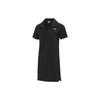 Puma Solid Color Casual Loose Minimalist Knitted Polo Short Sleeve Dress Women Dress Black 676658-01