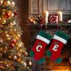 18 Inches Monogram Christmas Stockings with Letters Embroidered Initials Xmas Hanging Stockings for Fireplace