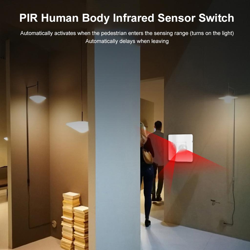 AC90V270V 86Type LightSensitive PIR Motion Inductive Smart Switch