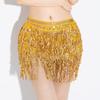 Sequins Belly Dance Waist Chain 4-Layer Tassel Hip Scarf Latin Dance Hula Short Skirt  Party