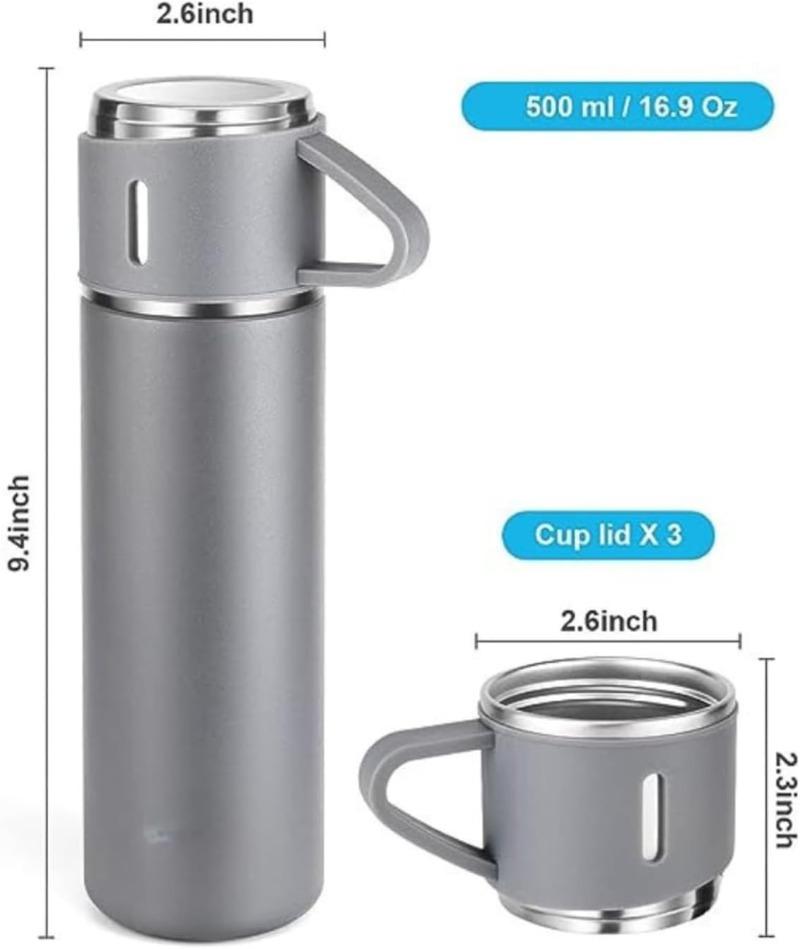 304 Double-Layer Stainless Steel Vacuum Thermos Cup Set of Wine Beer Coffee 500ml Insulated Travel Mug Business Water Bottle