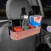 Fashion Diamond Car Seat Back Storage Box Organizer Water Cup Tissue Paper Holder Beverage Rack Bling Car Accessories for Woman