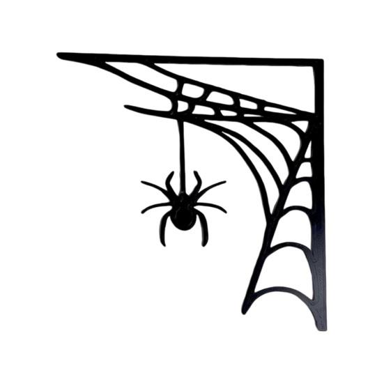Хэллоуин паутина дверная рама украшения деревенский деревянный черный паук паутина дверной угловой знак домашний офис передняя дверь Топпер няня орнамент