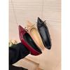 Small Inner Height Increase Mary Jane Women's Shoes Bow Temperament New with Small Skirt Pointed Head Shallow Mouth Single Shoes Women's Trend