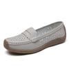 Fashion Women's Large Size Spring and Summer New Breathable Non-slip Comfortable Lightweight Walking Loafers Soft Soled Leather Shoes