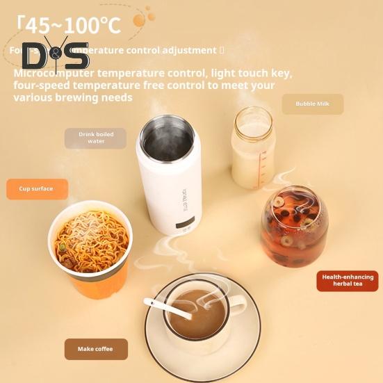 Travel Electric Kettle Portable Mini Water Boiler with 4 Temperature Settings Fast Heating Digital Display Auto Shut Off Mini Electric Kettle