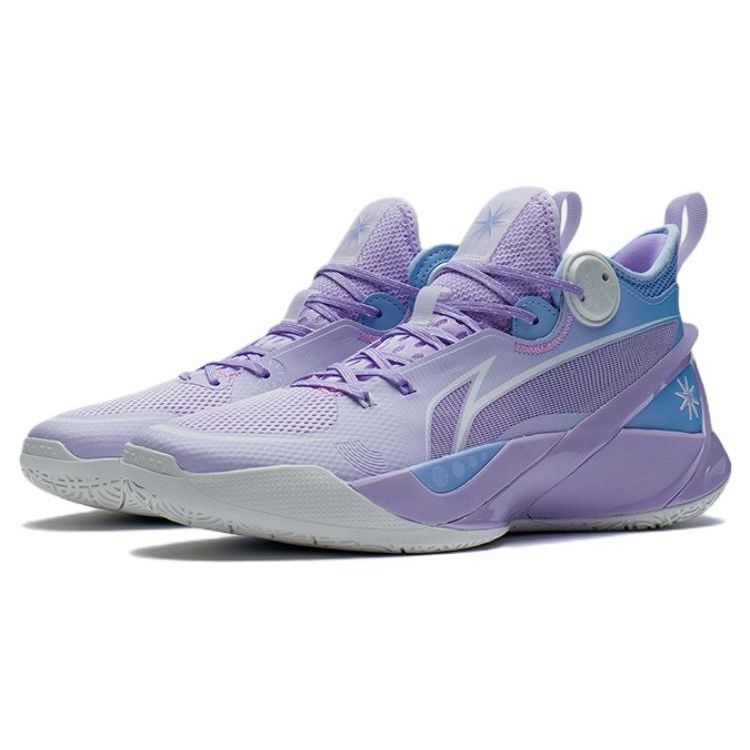 Li Ning Sonic 10 Basketball Shoes Men Sneakers Purple Blue ABAS069-7