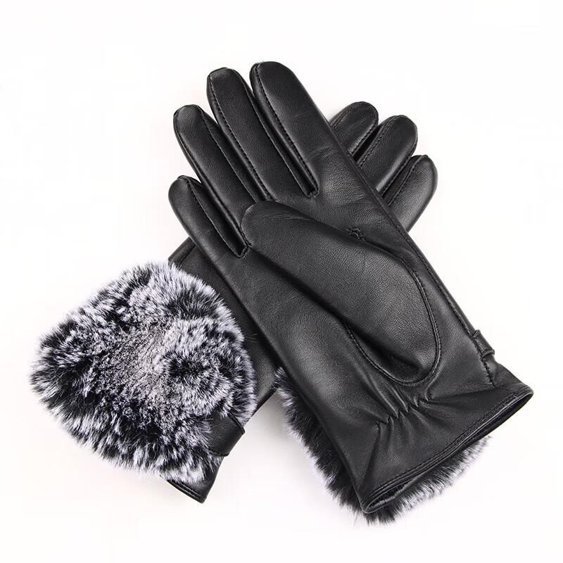 Hengyuanxiang Women's Lambskin Warm Gloves