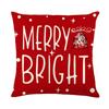 1pc Red Merry Christmas Cushion Cover Snowman Print Durable Cover 2025 New for Home Ornament Xmas New Year Christmas Decoration