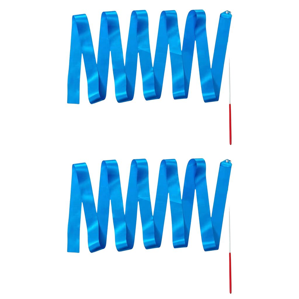 2Meters Colorful Gym Ribbon with Twirling Rod Ribbon Wand for Artistic Dancing Dance Ribbons Gymnastics Ribbon for Kids