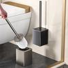 Wall-Mounted Long Handle Toilet Brush Set for Squat Pit Cleaning