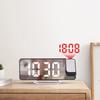 Internet Celebrity LED Large Screen Mirror Projection Alarm Clock Display Temperature Sensing Electronic Clock 673
