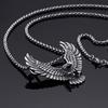 Fashionable Retro Eagle Pendant Necklace Suitable For Men And Women Hip-hop Punk Personalized Sweater Chain Daily Jewelry Gift