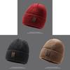 Beanie Knitted Thick Hat Winter Warmth Unisex Cap Windproof Gift Solid Color