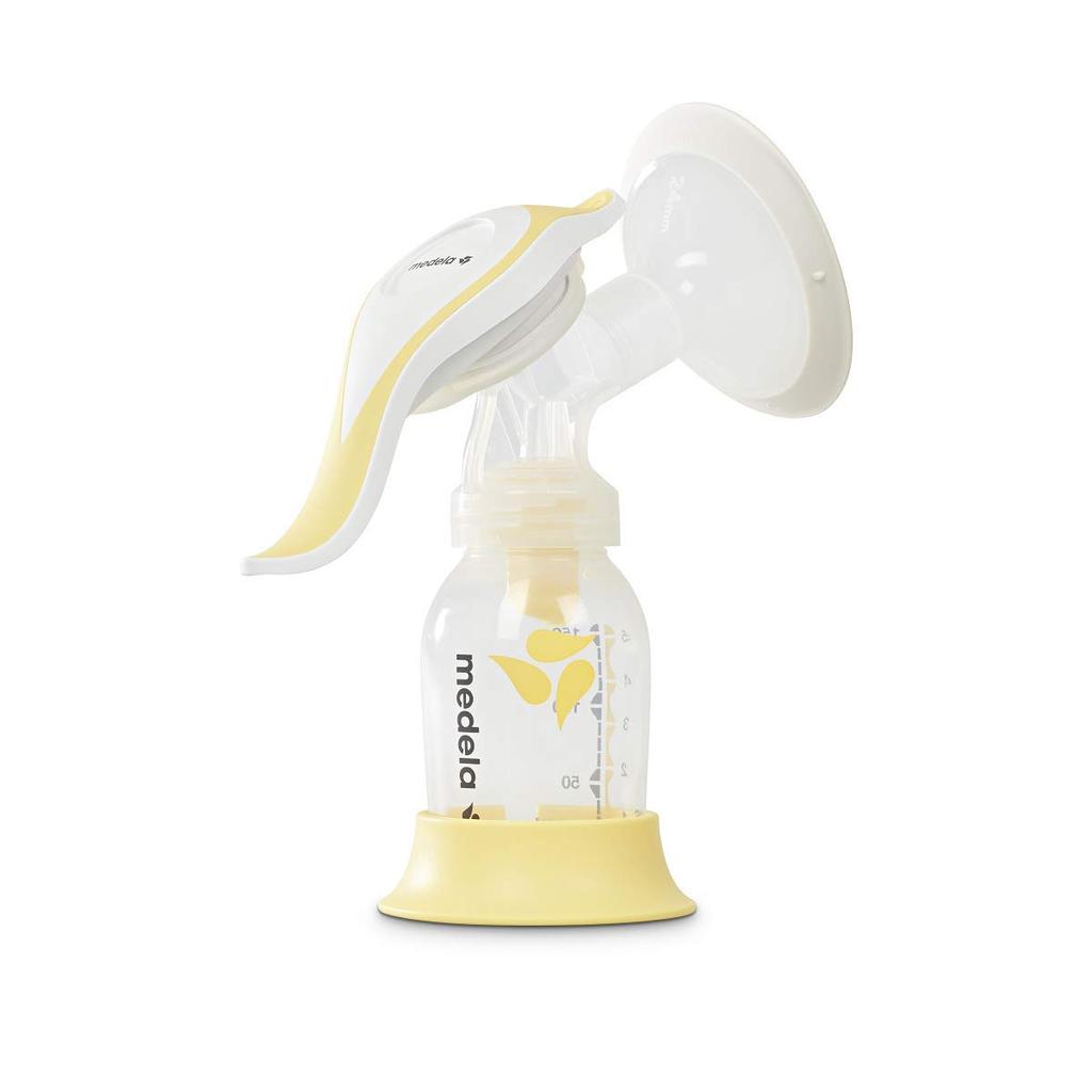 Medela Breast Pump Harmony Manual Breast Pump Essentials Pack Compact and Easy To Clean Gently Supports Breastfeeding Transparent (Manual)
