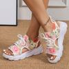Large Size Sports Sandals Summer New Thick-soled Fly-woven Soft-soled Casual Thick-soled Cross-strapped Women's Shoes