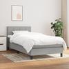 3140009 vidaXL Divan Bed with Mattress Light Grey 80x200 Cm Fabric
