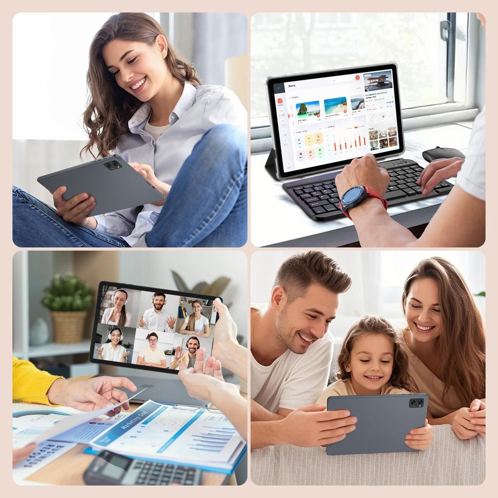 TABWEE T20 Android 15 24GB RAM  256GB ROM Tablet 10 Inches 1280x 800 FHD FHD Display Octa Core T606 PC Tablet with Keyboard