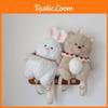 Soft Plush Stylish Bear And Bunny Toddler Backpack With Adorable Design Animal