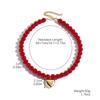 Necklace for Women Ins Style Modern Red Peach Heart Necklace Light Luxury Retro Heart Necklace Female Hundred with High Class Sense Elegant Necklace