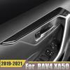For Toyota RAV4 XA50 2022 Interior Car Door Armrest Frame Strips Decoration Cover Trim Carbon Fiber Accessories