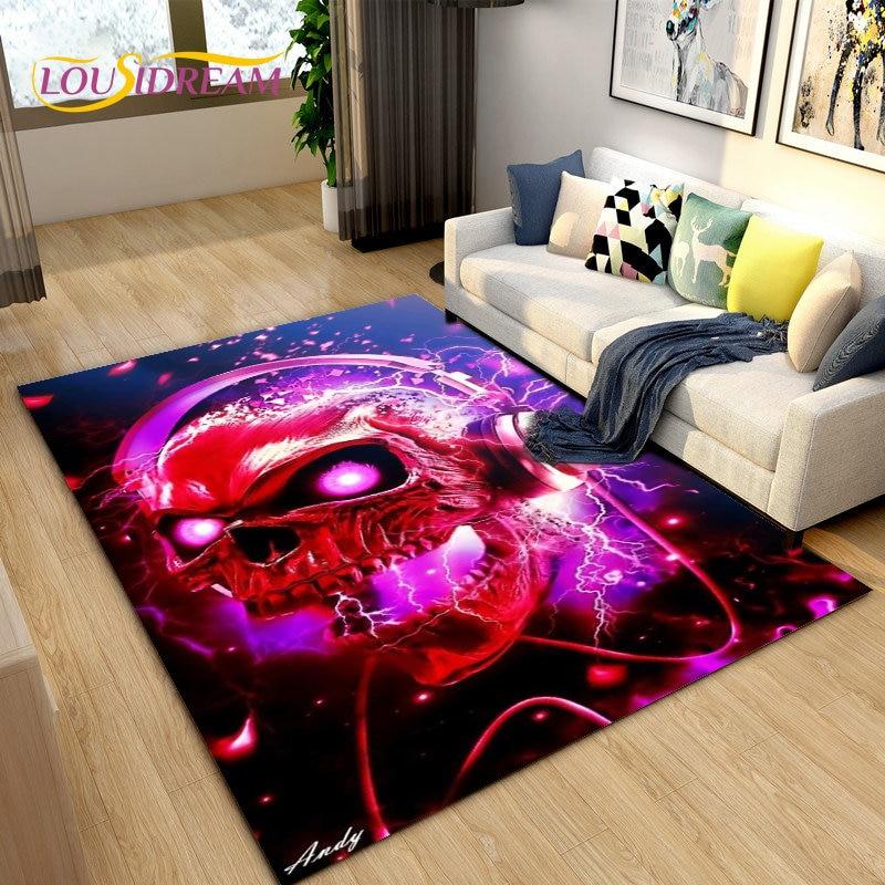 3D Creative Music Cartoon Area Rug Large,Carpet Rug for Living Room Bedroom Sofa Doormat Decoration,kids Play Non-slip Floor Mat