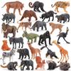 Solid PVC Wild Animal Models: Tiger, Lion, Giraffe, Elephant, Hippopotamus Micro Landscape Ornaments