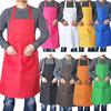 Unisex Solid Color Kitchen Cooking Adjustable Apron Restaurant Chef Cooking Bib Keep Clean Classic