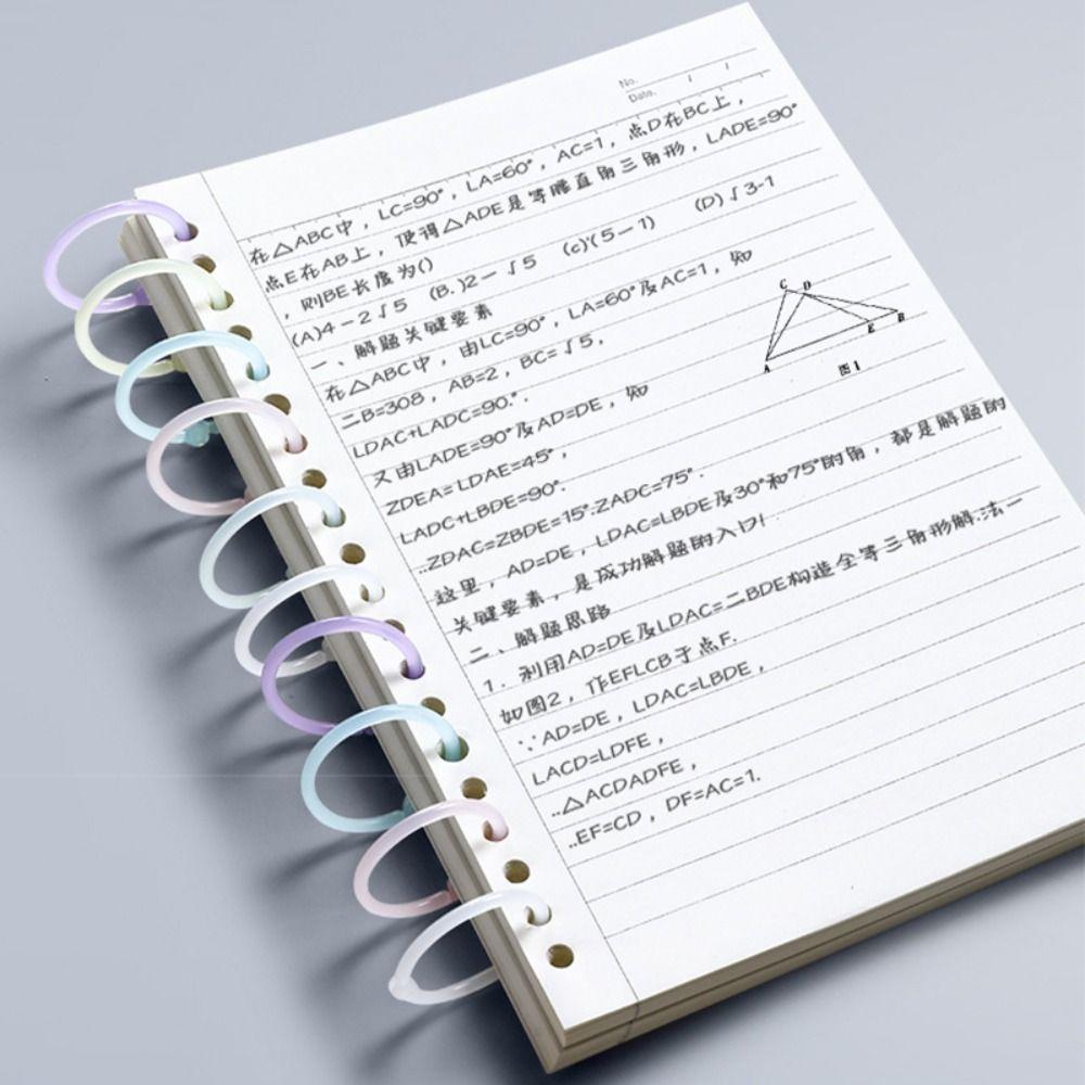 DIY Binder Ring 15/20/25mm Loose Leaf Paper Fixing Clip Loose-leaf Book Hoops  School Office