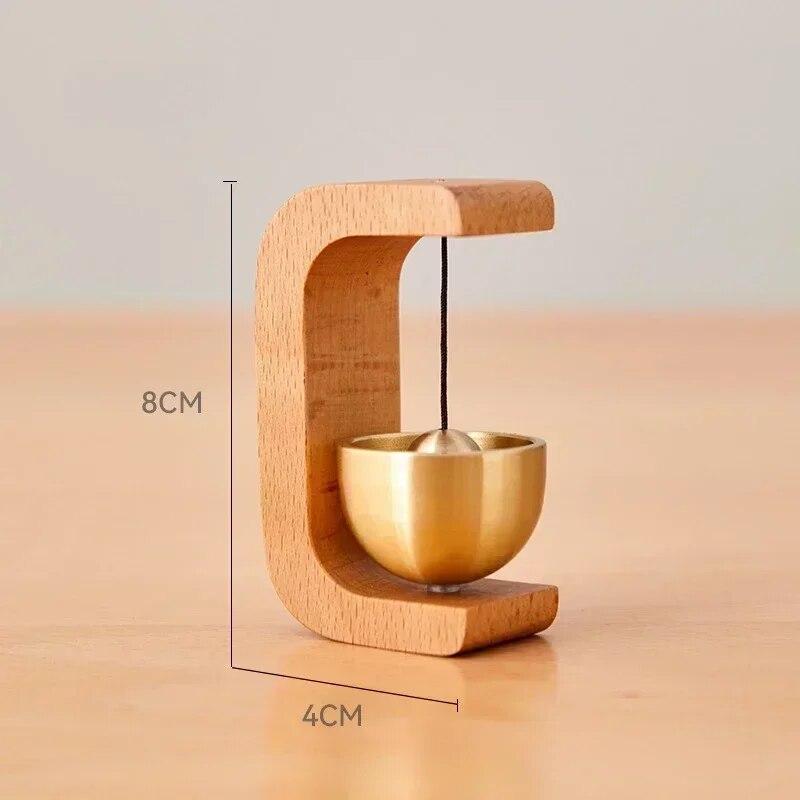 Entrance Wireless Doorbell Shopkeeper's Bell Wind Bell Door Opening Wooden Clock Reminder for Home Small Bell Decorations