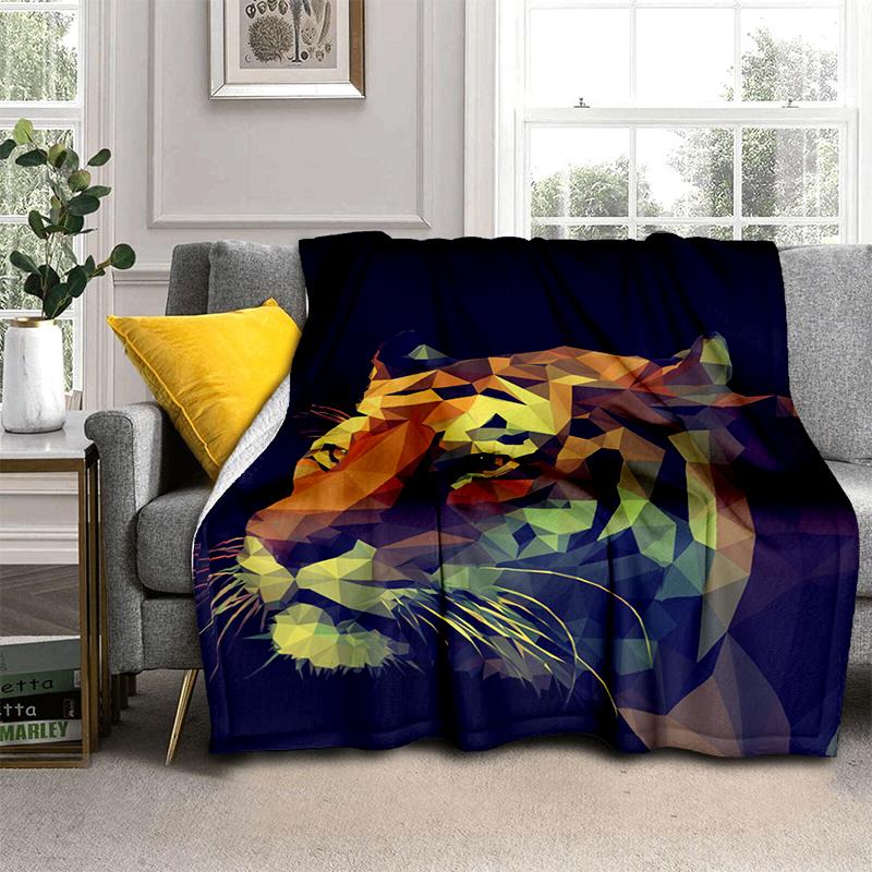 Большой чехол для дивана-кровати с 3D принтом тигра, мягкое и волосатое одеяло, плед, мягкие теплые фланелевые одеяла, подарок для фанатов