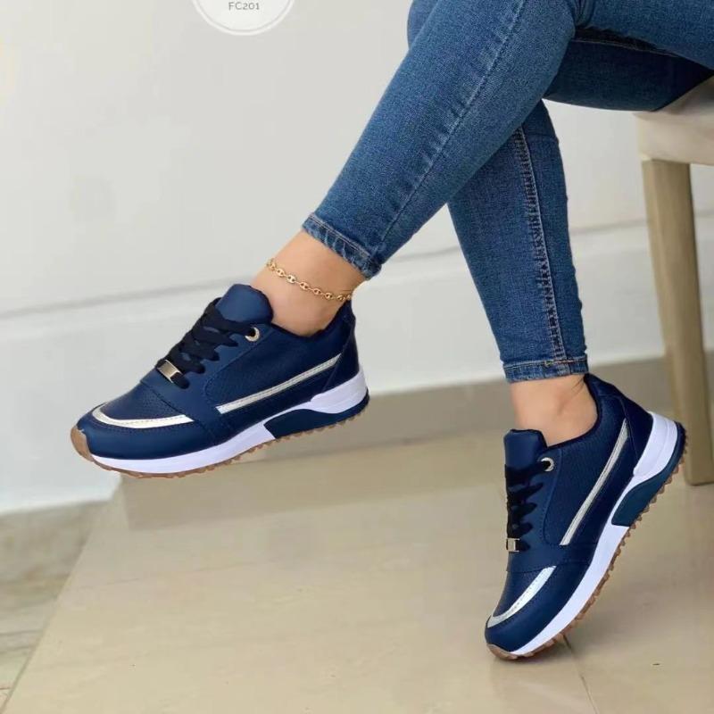 Large Size Women's Shoes Spring and Autumn New Platform Casual Lace-up Women's Sneakers