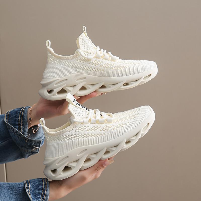 2025New Summer Sneakers Women Mesh Breathable Running Tennis Shoes Outdoor Sports White Casual Walking Shoes