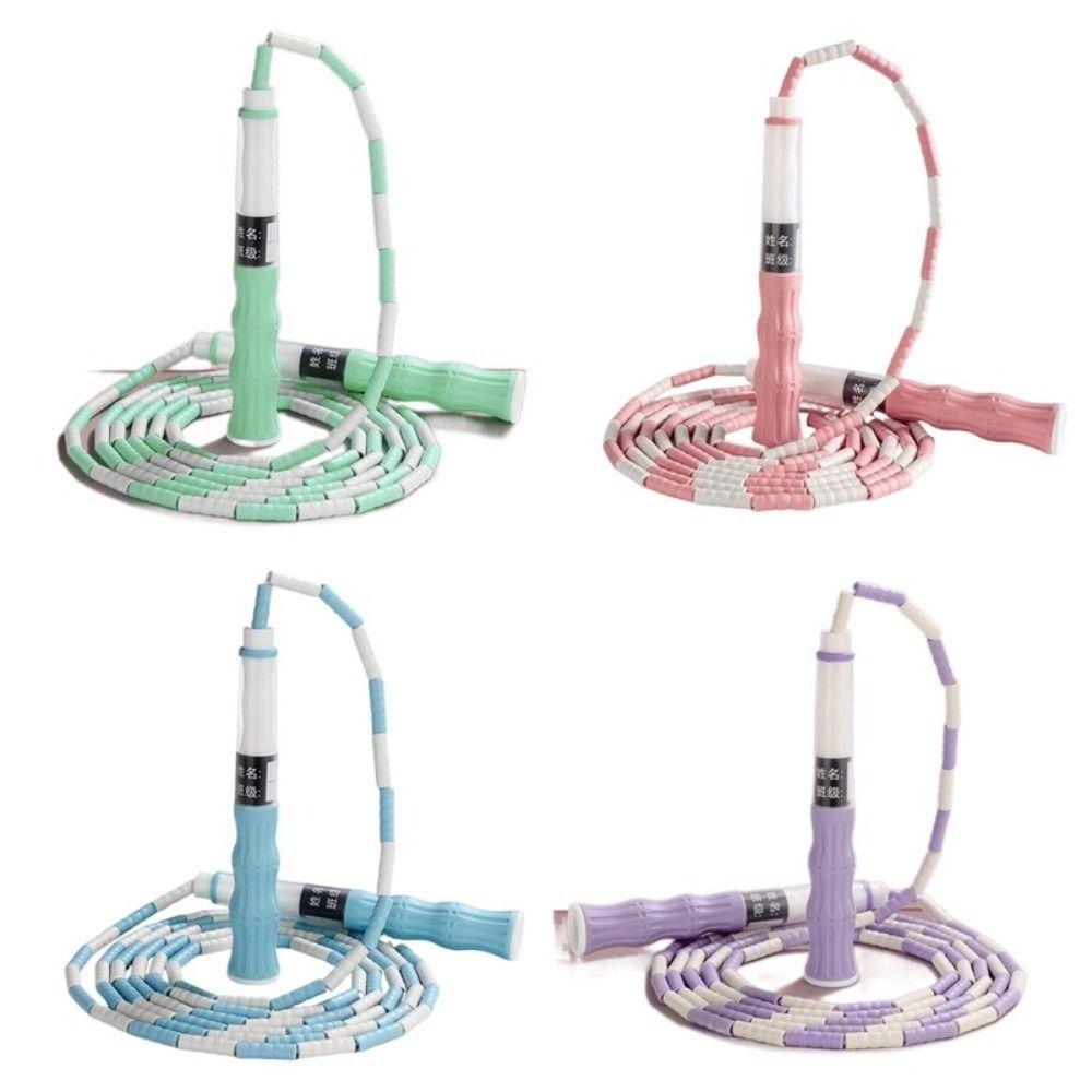 Signable Soft Bead Skipping Rope Adjustable Length Segmented Fitness Jump Rope Weight Loss Fitness