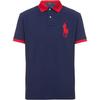 Polo Logo Embroidered Vertical Button Straight Fit Short Sleeve Polo Shirt Men Polo Shirts Blue 710752866-001