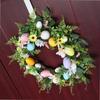 Easter Wreath, Spring Outdoor Durable 18 Inch Pendant, Wall Hanging Ornament Garland