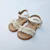 [BABYZZAM] Girls' Tweed Pearl Sandals White, BB349, 7000008886, Popular Korean Shoes