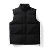 Men Waistcoat Stand Collar Sleeveless Zipper Placket Cotton Vest Coat with Side Pockets Solid