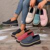 2025 Spring New Thick Heel Casual Thick Sole Round Head Fashion Versatile Retro One-pedal Loafers Women