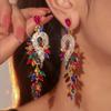 Premium Feeling Colorful Sparkling Crystal Earrings Personalized Exaggerated Women's Earrings Christmas Earrings