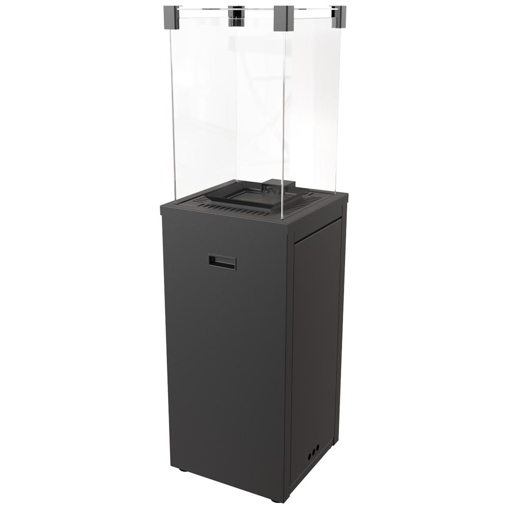 Patio Gas Heater Patio Slim Steel Black Manual 8,2 kW