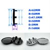 4pcs ABS 62mm ( 47.5mm Inner ) Blank Car Wheel Center Caps for Land Rover Universal Rim Hub Cover Accessories for 56mm Emblem Logo Car Stickers