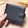Men's Genuine Leather Two-Fold Cross-Border Clutch Wallet
