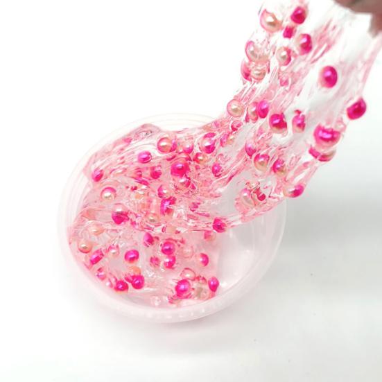 Clear Crystal Slime Multicolor Beads Fluffy Soft Clay Decompression Kids Toy