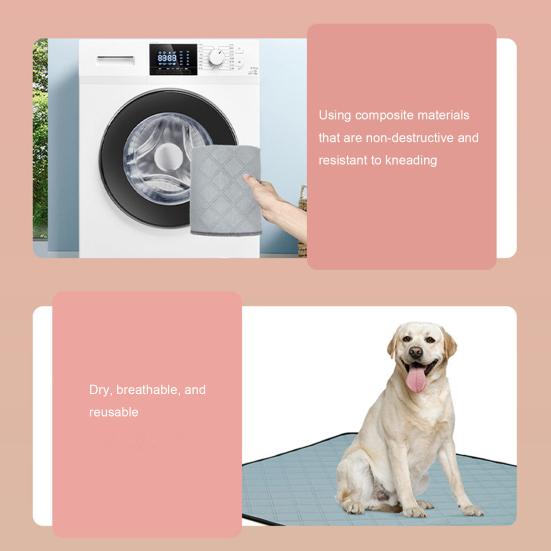 Washable Pet Pee Pads Reusable Absorbent Dog Training Pad Leakproof Non-Slip Wee Wee Mat for Puppy Playpen Crate Whelping Box Potty Training